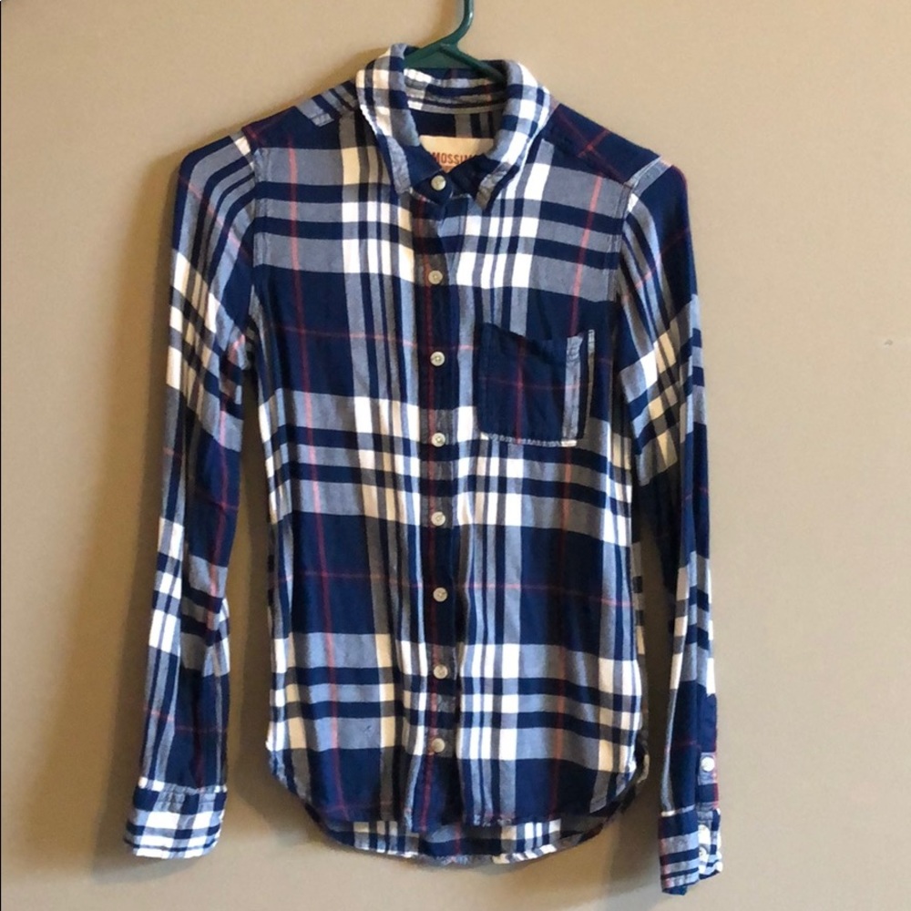 Mossimo navy flannel women’s S